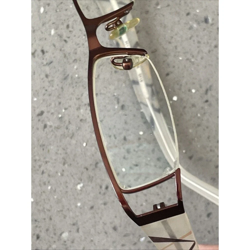 SOHO EYEGLASSES FRAMES ONLY Half RIM 49-18-135 Brown 6145 Rectangle Red
